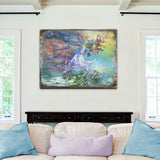 Joie De Vivre Fantasy Wooden Wall Art by Josephine Wall - Fantasy Décor - 852118-JW