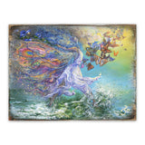 Joie De Vivre Fantasy Wooden Wall Art by Josephine Wall - Fantasy Décor - 852118-JW