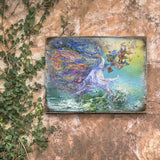 Joie De Vivre Fantasy Wooden Wall Art by Josephine Wall - Fantasy Décor - 852118-JW