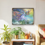 Joie De Vivre Fantasy Wooden Wall Art by Josephine Wall - Fantasy Décor - 852118-JW