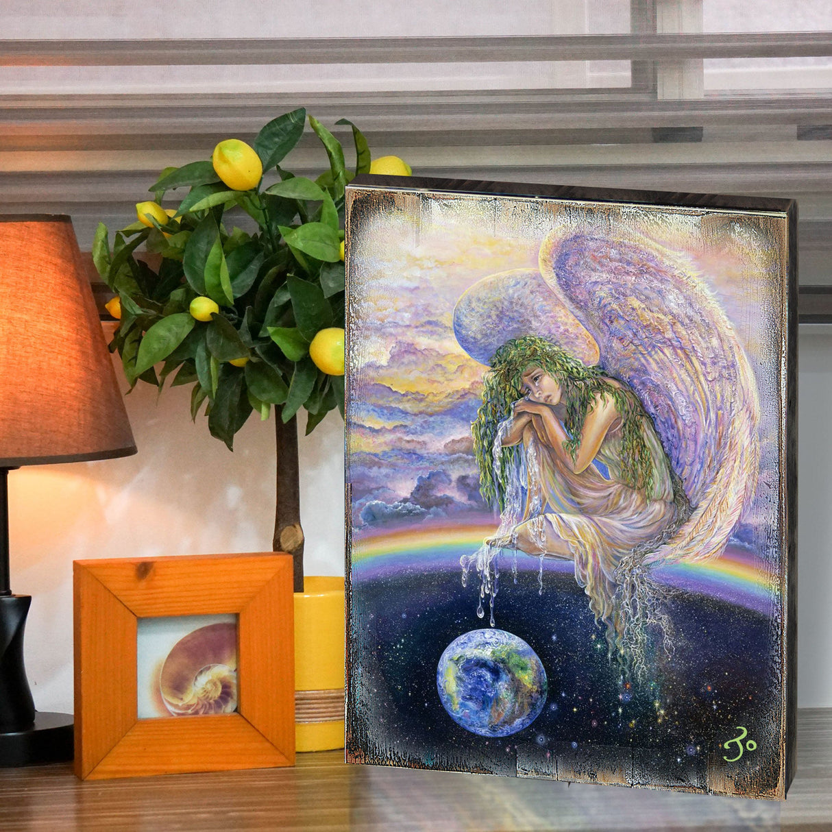 Weep of the World Fantasy Wooden Wall Art by Josephine Wall - Fantasy Décor - 852125-JW
