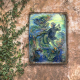 Arte de pared de madera "Por el amor de una sirena" de Josephine Wall - Decoración de fantasía - 852133-JW