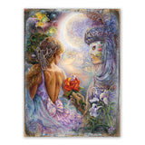Maqui of Love Fantasy Wooden Wall Art by Josephine Wall - Fantasy Décor - 852148-JW