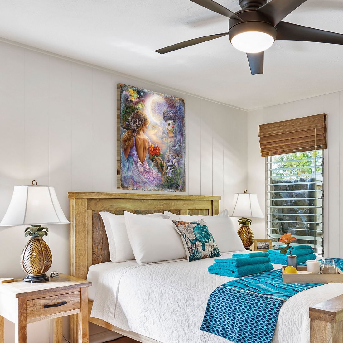 Maqui of Love Fantasy Wooden Wall Art by Josephine Wall - Fantasy Décor - 852148-JW