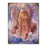 Blessing Mother Angel Fantasy Wooden Wall Art by Josephine Wall - Fantasy Decor - 852154-JW