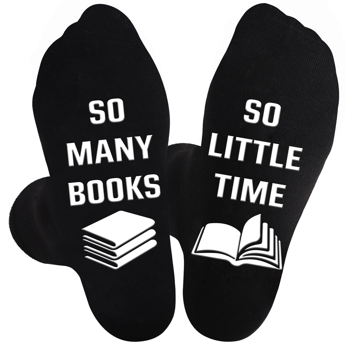 1 Pair of Novelty Crew Socks - Ultra-Breathable, Super Soft, and Humorous Letter Print Design - Ideal for Men, Perfect for Outdoor Activities, Unique Gift for Book Lovers