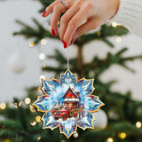 Christmas House Snowflake Wooden Ornaments Set of 3 by G. Debrekht - Christmas Decor - 8090142-S3