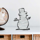 Decoración rústica para puerta con muñeco de nieve - Decoración navideña con Papá Noel y muñeco de nieve - 8198801H