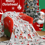 1 manta navideña de felpa, suave y cómoda, ideal para sofá, oficina, cama, camping, viajes, regalo de Navidad.