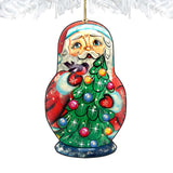 Adornos de madera para muñeco de nieve de Papá Noel de G. DeBrekht - Decoración navideña de Papá Noel - 8115060