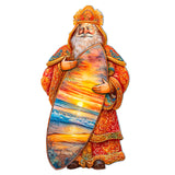 Decoración navideña para puerta con paseo en surf tropical de Papá Noel, de G. Debrekht - Decoración navideña de muñeco de nieve de Papá Noel - 8691413H