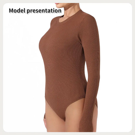 Women's Fashion Simple Solid Color Bodysuit - Lootquake