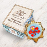 Adorno de flor de vidrio de mercurio de G. DeBrekht - Decoración navideña costera - 776285