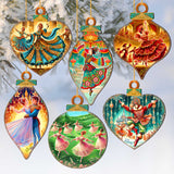 The Enchanted Nutcracker Suite Wooden Ornaments Set of 12 by G. DeBrekht - Christmas Décor - 8610103-S12