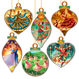 The Enchanted Nutcracker Suite Wooden Ornaments Set of 12 by G. DeBrekht - Christmas Décor - 8610103-S12