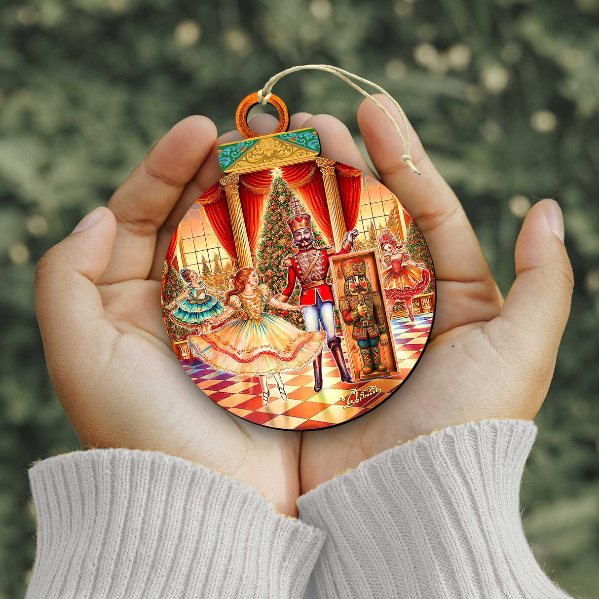 The Enchanted Nutcracker Suite Wooden Ornaments Set of 12 by G. DeBrekht - Christmas Décor - 8610103-S12
