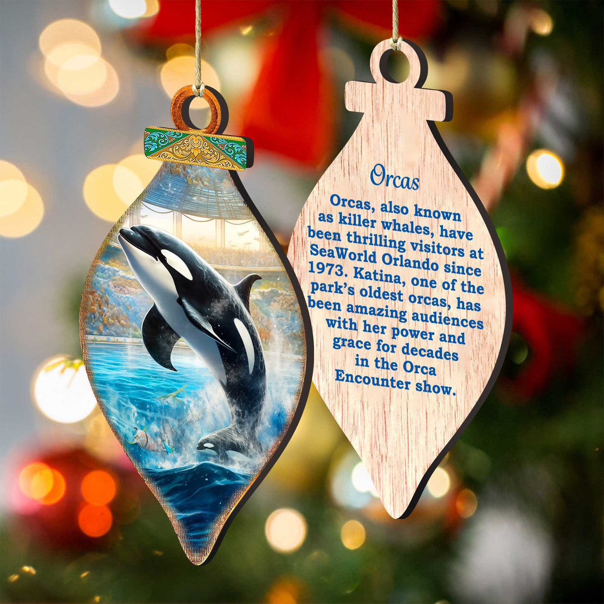Ocean & Marine Life Wooden Christmas Ornaments Set of 12 – Handcrafted Coastal Décor by G.DeBrekht - 8610105-S12