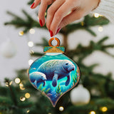 Ocean & Marine Life Wooden Christmas Ornaments Set of 12 – Handcrafted Coastal Décor by G.DeBrekht - 8610105-S12