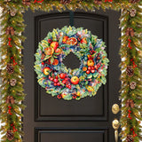 Summer Harvest Fruit Wreath Holiday Door Decor by G. Debrekht - Fall Halloween Decor - 8611071H