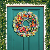 Summer Harvest Fruit Wreath Holiday Door Decor by G. Debrekht - Fall Halloween Decor - 8611071H