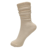 6 Pairs Solid Slouch spring Socks, Warm & Simple Calf Socks For Daily Use, Women's Stockings & Hosiery