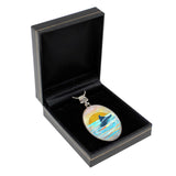 Whale Tale Silver Plated Mother of Pearl Jewelry Pendant Necklace Coastal - 44052