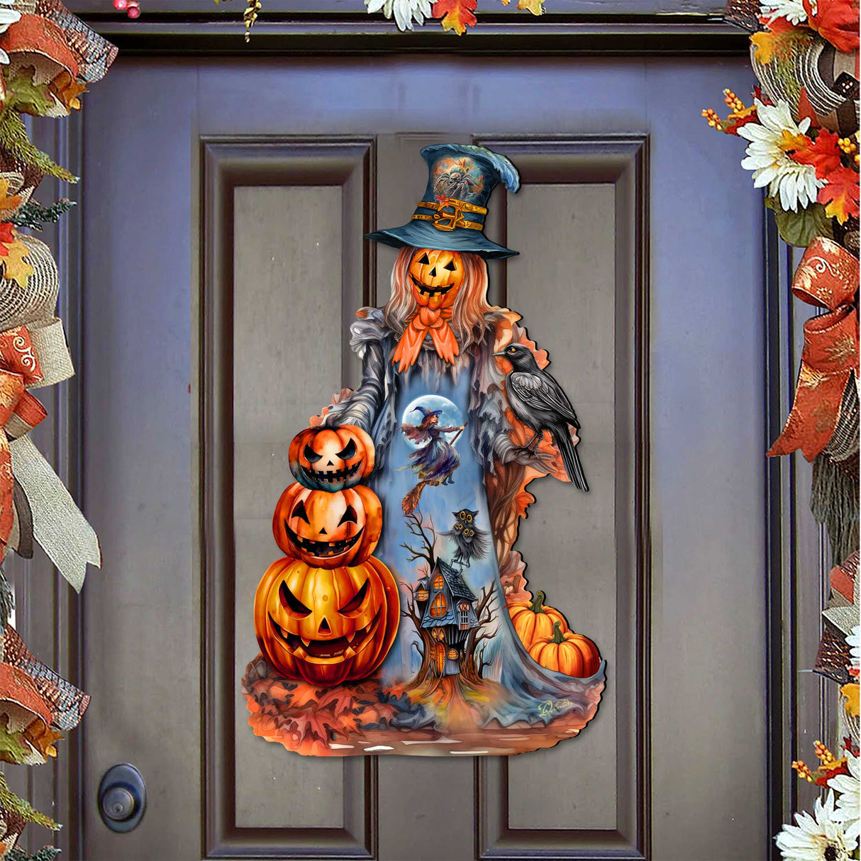 Decoración de puerta con calabaza de Halloween de G. DeBrekht - Decoración de Halloween - 8652796H