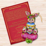 Easter Bunny Wooden Ornaments - Handcrafted Easter Decor - Bunny Art by Jamie Mills-Price - 8652826