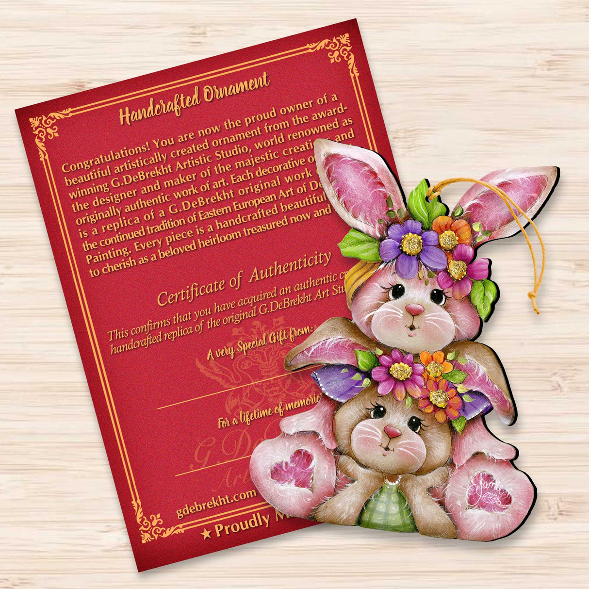 Adornos rústicos de conejito - Decoración primaveral de Pascua - Regalo de Pascua de J. Mills-Price - 8652832