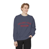 Customizable Unisex Garment-Dyed Sweatshirt, Personalized Gift, Cozy Streetwear, Casual Outfit, Unique Design Sweatshirt