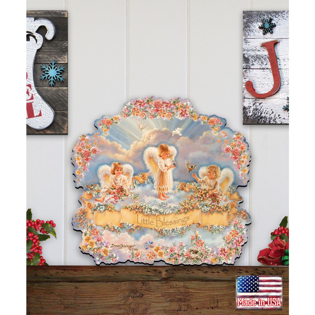 Decoración navideña para puerta de la Natividad "Pequeñas Bendiciones" de D. Gelsinger - 8461017H-0708