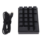 Wired Keyboard Stepped Keycap Fadeless Durable Backlit 21 Keys LED Mechanical KeyboardRed Shaft - Lootquake
