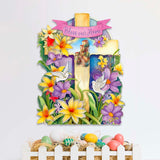 Bless Our Home Cross Holiday Door Décor by G. Debrekht - Easter Spring Décor - 8688161H