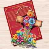Easter Floral Cross Wooden Ornaments by G. DeBrekht Easter Spring Décor - 8688166