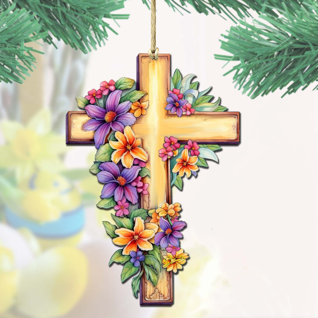 Adornos de madera con forma de cruz de la serenidad para el jardín de G. DeBrekht, decoración de Pascua y primavera - 8688168