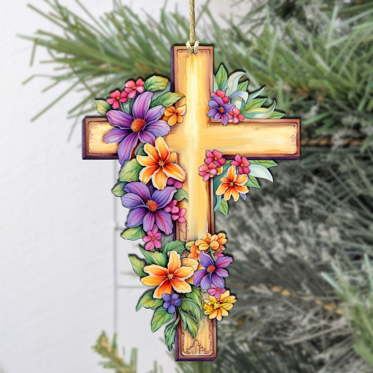 Adornos de madera con forma de cruz de la serenidad para el jardín de G. DeBrekht, decoración de Pascua y primavera - 8688168