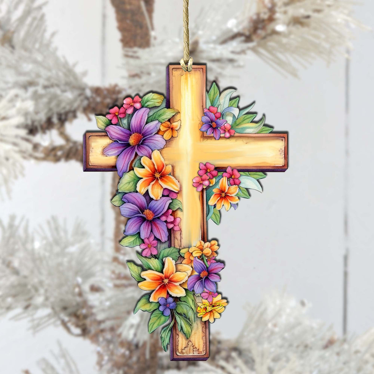 Adornos de madera con forma de cruz de la serenidad para el jardín de G. DeBrekht, decoración de Pascua y primavera - 8688168