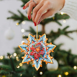 Snow Queen Snowflake Wooden Ornaments set of 3 by G. Debrekht - Christmas Décor - 8090141-S3