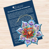 Snow Queen Snowflake Wooden Ornaments set of 3 by G. Debrekht - Christmas Décor - 8090141-S3