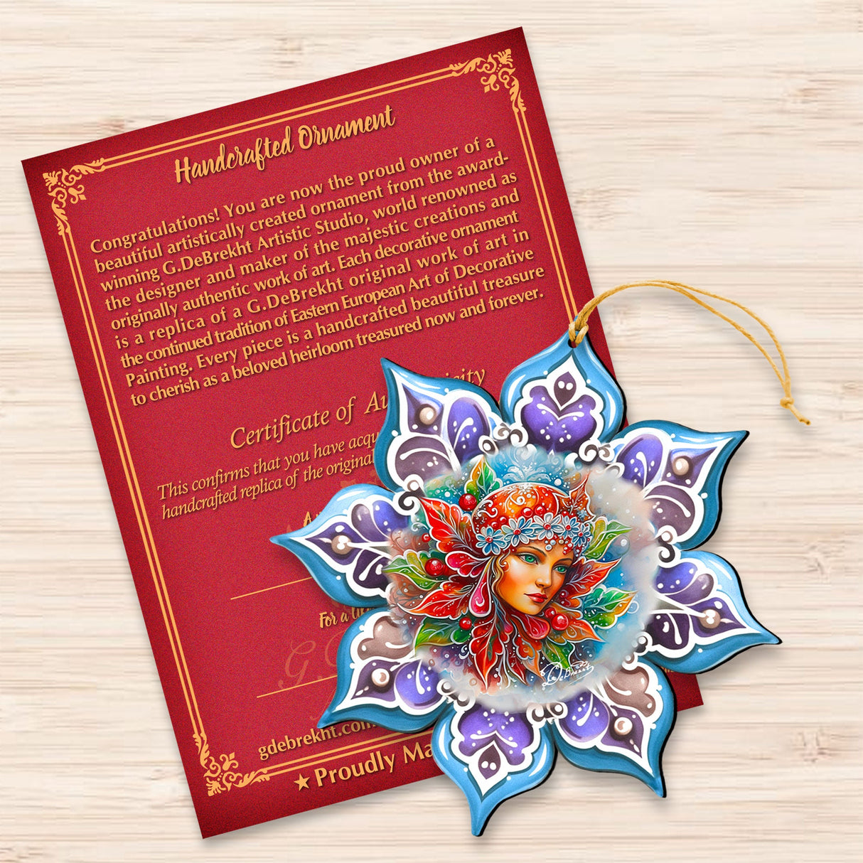 Adornos de madera con forma de copo de nieve de G. Debrekht - Decoración navideña - 8688403