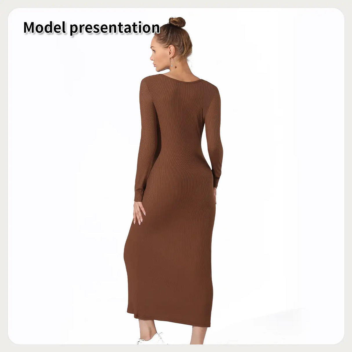 Women's Fashion Simple Solid Color Dress - Lootquake