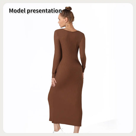 Women's Fashion Simple Solid Color Dress - Lootquake