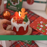 Bougie parfumée artisanale en forme de gâteau rouge, parfumée à la poire et à la lavande. Parfaite pour Noël, Halloween, Thanksgiving, les mariages, les anniversaires et plus encore. Cire de soja, utilisation en intérieur, pas besoin de piles.