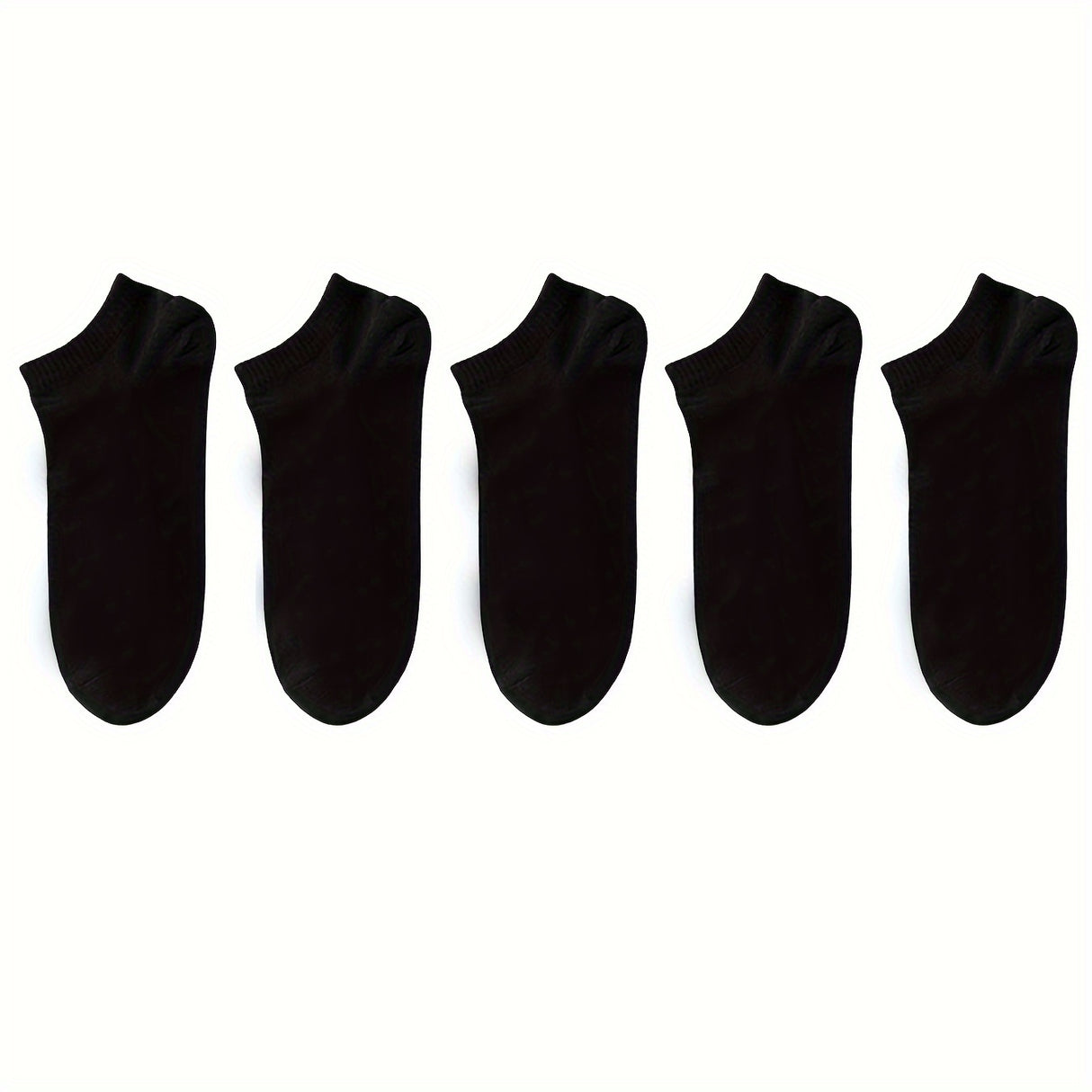 5/10/12 pares de calcetines tobilleros lisos para hombre, cómodos, transpirables, suaves y absorbentes del sudor, ideales para exteriores.