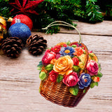 Flowers in the Basket Wooden Ornaments by G. Debrekht - Love Family Decor - 8688316