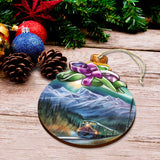 Aurora Borealis Railway Wooden Ornaments by G.Debrekht - Wildlife Holiday Décor - 870017