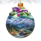 Aurora Borealis Railway Wooden Ornaments by G.Debrekht - Wildlife Holiday Décor - 870017