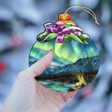 Northern Lights Splendor Wooden Ornaments by G.Debrekht - Wildlife Holiday Décor - 870024