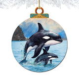 Orca's Family Wooden Ornaments by G.Debrekht - Wildlife Holiday Décor - 870052