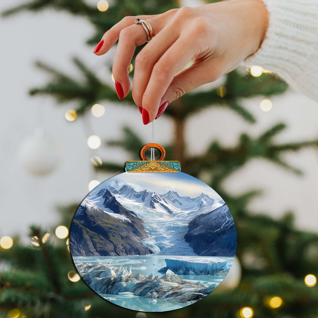 Beauty of Alaskan Wild Wooden Ornaments by G.Debrekht - Wildlife Holiday Décor - 870058